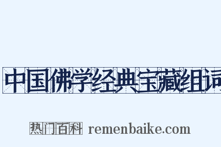 中国佛学经典宝藏组词是什么意思的图片